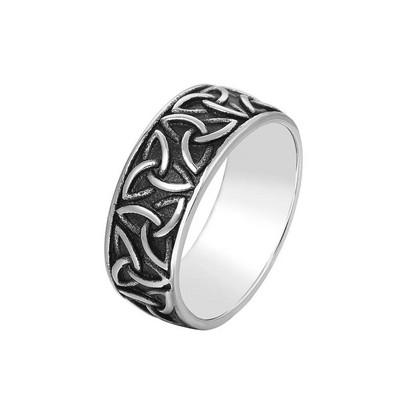 Ziemeļvalstu nerūsējošā tērauda Vikingu gredzeni vīriešiem Amulets Retro Odin Celtics Mezgls Trīsvienības gredzeni vīriešiem Modes rotaslietas dāvanu vairumtirdzniecība