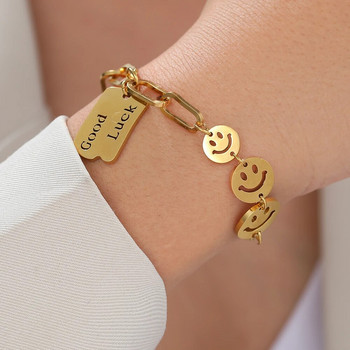 Βραχιόλια από ανοξείδωτο ατσάλι Fashion Trend Πολυστρωματική αλυσίδα Elephant Smiley Σύμβολο Infinity Στρογγυλό βραχιόλι για γυναίκες Δώρα κοσμημάτων
