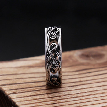 Απλά δαχτυλίδια από ανοξείδωτο ατσάλι 316 λίτρων για άνδρες Γυναικεία Vintage μόδα δαχτυλίδι με μοτίβο από γυαλί Δημιουργικό κόσμημα για ζευγάρια