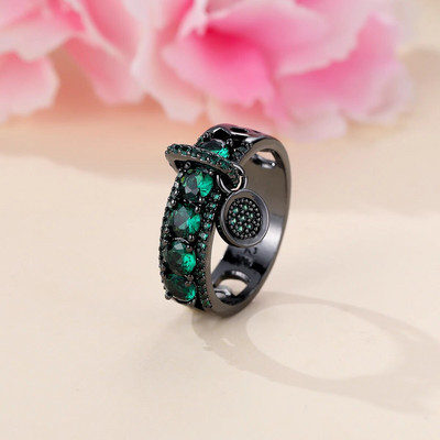 Vintage prsten od kraljevsko plavog kamena u boji žutog zlata, luksuzno žensko vjenčano prstenje za žene, okrugli viseći prsten, zaručnički nakit, darovi