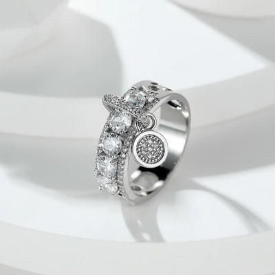 Vintage prsten od kraljevsko plavog kamena u boji žutog zlata, luksuzno žensko vjenčano prstenje za žene, okrugli viseći prsten, zaručnički nakit, darovi