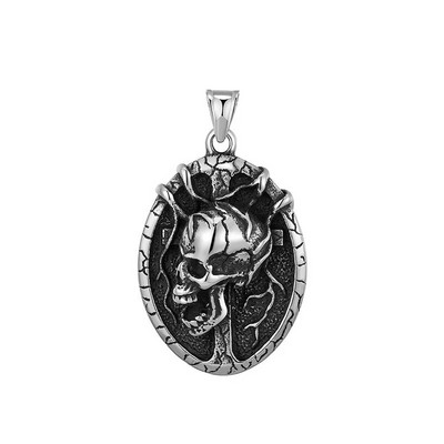 Uus gooti thrilleri pealuukaelakee mehele Vintage roostevabast terasest deemoni risti ripats Loomingulised Halloweeni ehted Dropshipping