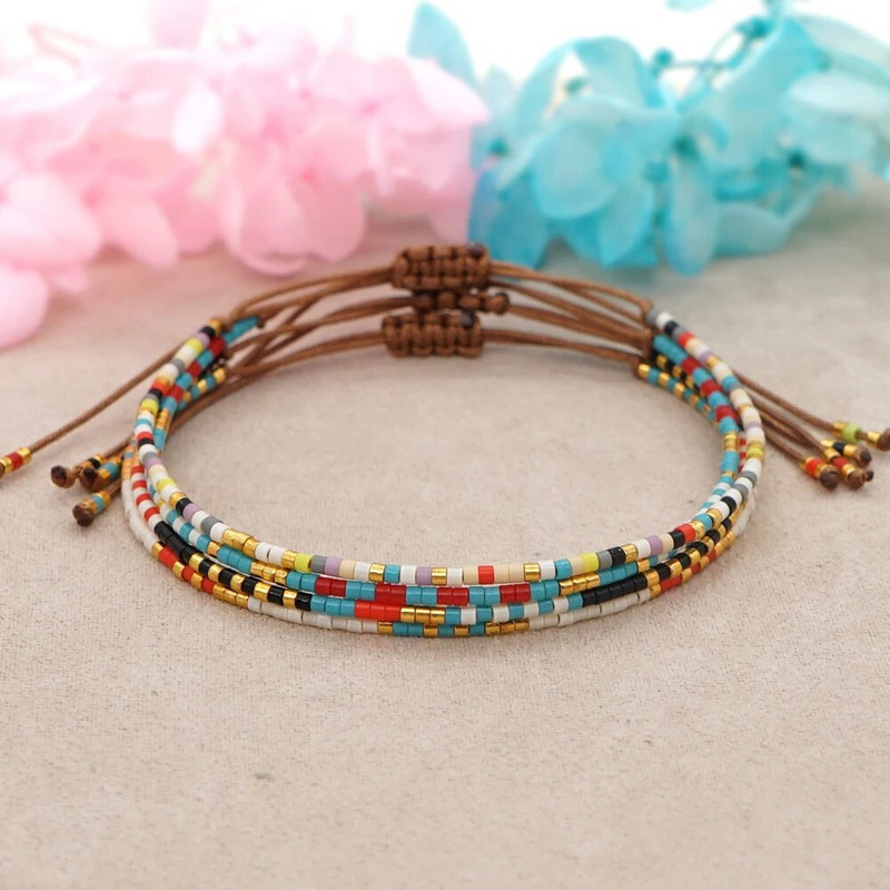 Go2Boho Miyuki helmestega käevõrud Lihtne õhuke käevõru Bohemian Pulsera Native Style Ehted Käepael naistele Ehete hulgimüük