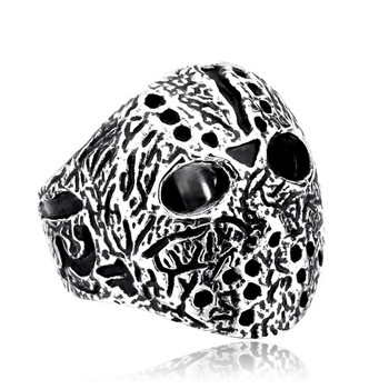 Punk Black Friday Killer Jason Mask Ring For Ανοξείδωτο ατσάλι Retro Jason Mask Rings Biker Jewelry Creative Gift Χονδρική