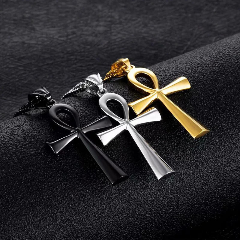 Religija Egipatski Ankh Raspeće Ogrlice Križ Privjesak Simbol života Križ Ogrlice Nakit Pokloni