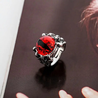 Jauns tīkls Red Tide Flow Wide Face Fighter Weather Deguns ziloņu gredzens vīriešiem personalizēts modes tendences atvērts rādītājpirksta gredzens