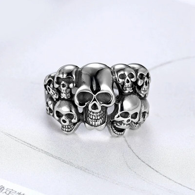 Jauns tīkls Red Tide Flow Wide Face Fighter Weather Deguns ziloņu gredzens vīriešiem personalizēts modes tendences atvērts rādītājpirksta gredzens