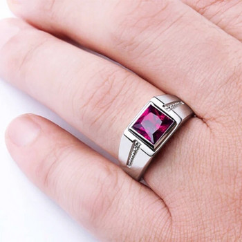 Μόδα ανδρικό πανκ κράμα ψευδαργύρου Κόκκινο κόσμημα Πράσινο μονό δαχτυλίδι δαχτυλίδι ανδρικό δαχτυλίδι κοσμήματα γάμου