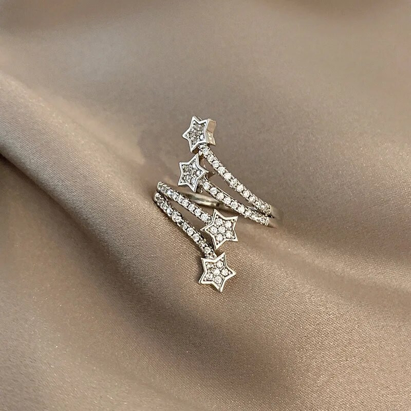 2022-es koreai új, kifinomult geometrikus kerek gyűrű női divat luxus cirkon gyűrű egyszerű temperamentum sokoldalú ékszer