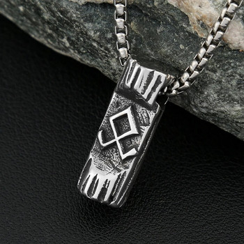 Nordic Viking Rune Amulet Κολιέ μενταγιόν από ανοξείδωτο ατσάλι Σύμβολο Vikings Κολιέ Othala για άνδρες Σκανδιναβικά κοσμήματα Χονδρική