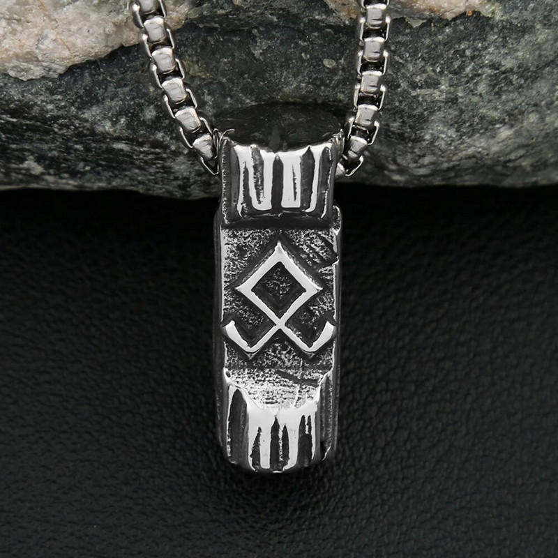 Nordic Viking Rune Amulet Κολιέ μενταγιόν από ανοξείδωτο ατσάλι Σύμβολο Vikings Κολιέ Othala για άνδρες Σκανδιναβικά κοσμήματα Χονδρική