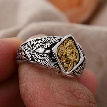 Бохемски стил Goddess Of Justice Justitia Ретро тайландски сребърен унисекс пръстен Бижута за жени Мъже Подаръци без избледняване