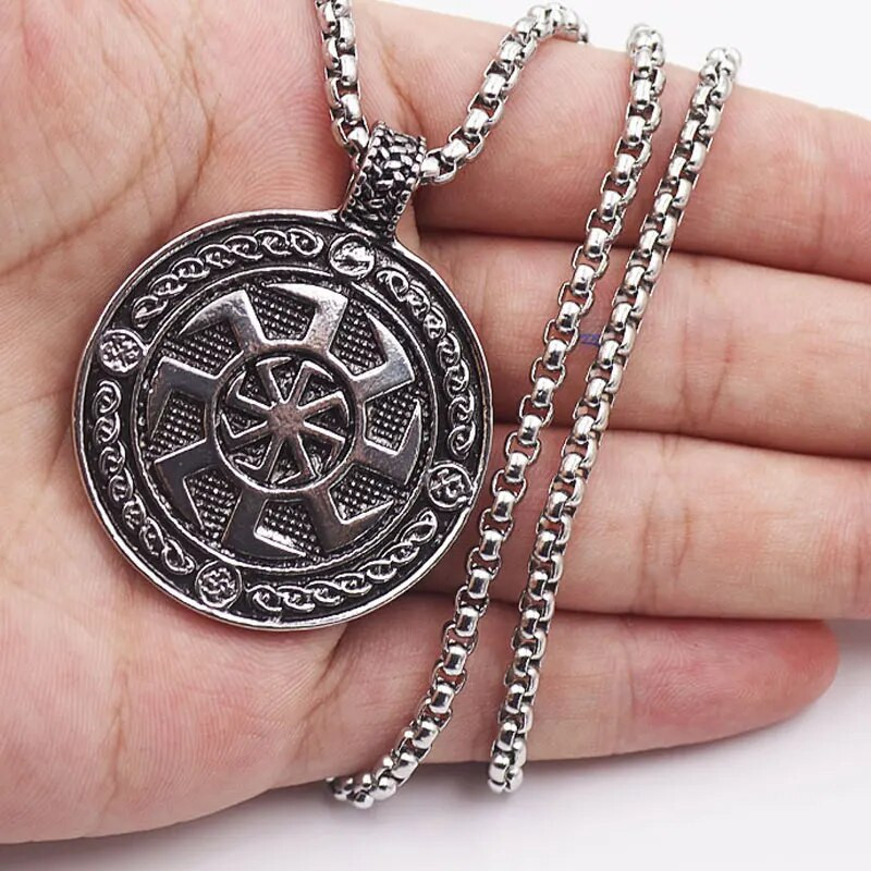 Vintage Mystical Nordic Legend World Tree Slāvu Amulet Kaklarota Vīriešiem Klasiskās modes rotaslietas Dāvana