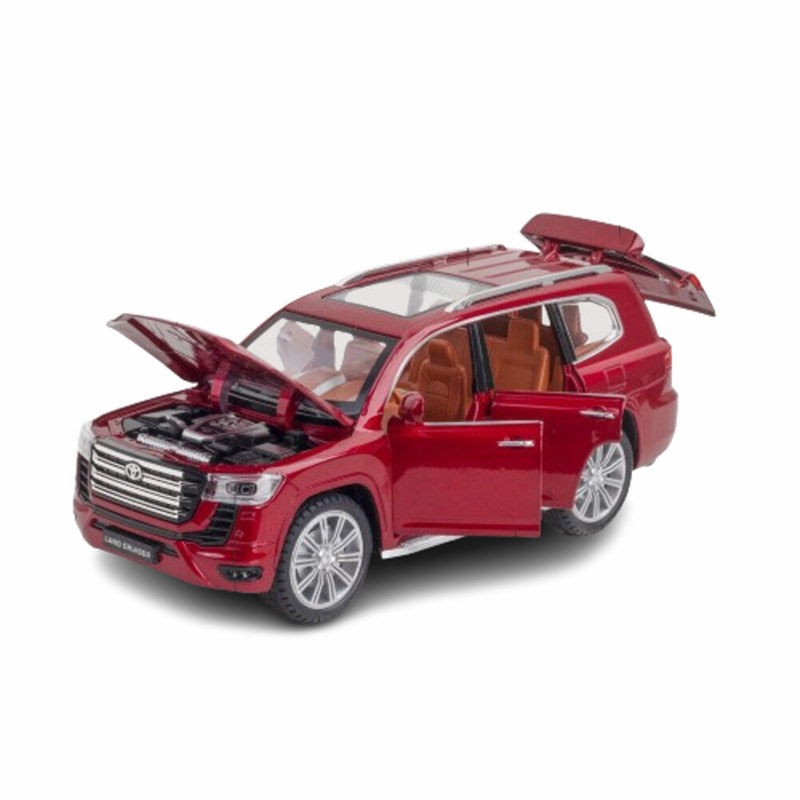 Играчка Кола, TOYOTA Land Cruiser , Метална, Без кутия, Червен, 20x8x8 см.