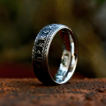 Модни винтидж скандинавски пръстени с руни на викингите за мъже, жени 316L неръждаема стомана, прости пръстени с амулети за двойки, бижута, подаръци, дропшиппинг