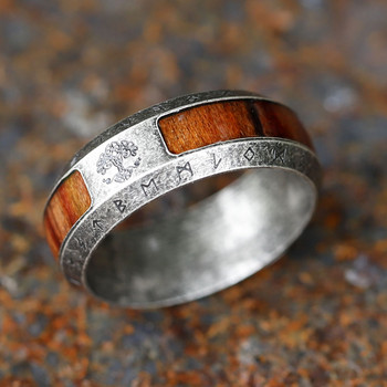 НОВ Винтидж мъжки пръстен от неръждаема стомана Viking Tree Of Life Уникален мъжки амулет Личност Подарък Бижута безплатна доставка
