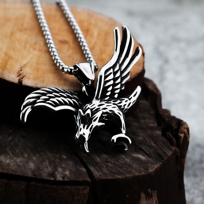 Euroopa ja Ameerika isiksus Eagle Fashion Isiksus Animal meeste ripats roostevabast terasest ehted