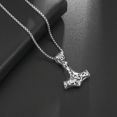 Vintage Double Wolf Head Quake ripats meeste kaelakee Hip Hop Rock peoehted