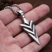 Punk vintage roostevabast terasest nooleripatsiga kaelakee lahe hip-hopi noolepea kaelakee, lihtne mood amulett, ehted, kingituste hulgimüük