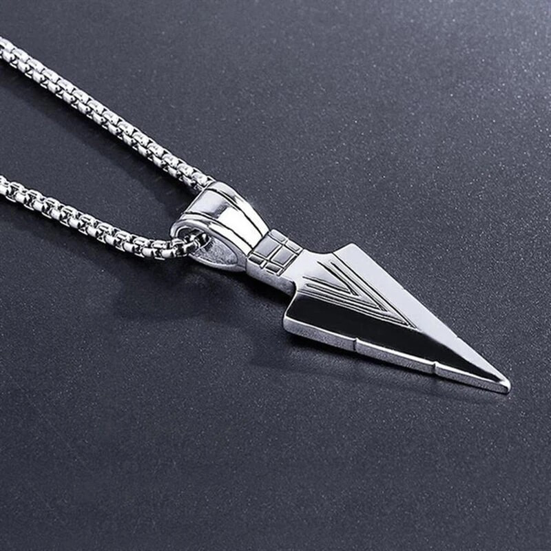 Retro odapea ripats kaelakee sulamist kolmnurk nool kaelakee meeste ehted hip hop rock kampsun kett