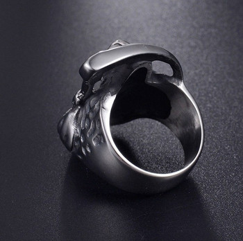 Винтидж модни личностни ретро пръстени от сплав за мъже Сърп на смъртта Доминиращ пръстен с череп Мъжки хип-хоп пънк парти бижута Подарък