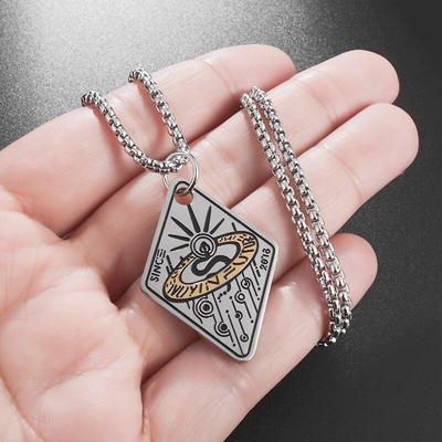 Vīriešu retro kristiešu Bībeles krusta divpusējas kulonu kaklarota, moderna, šarmanti reliģiska stila gadījuma ballītes rotaslietas dāvana