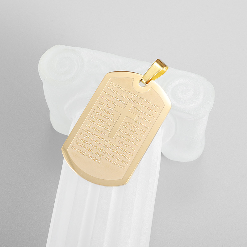 Vīriešu retro kristiešu Bībeles krusta divpusējas kulonu kaklarota, moderna, šarmanti reliģiska stila gadījuma ballītes rotaslietas dāvana