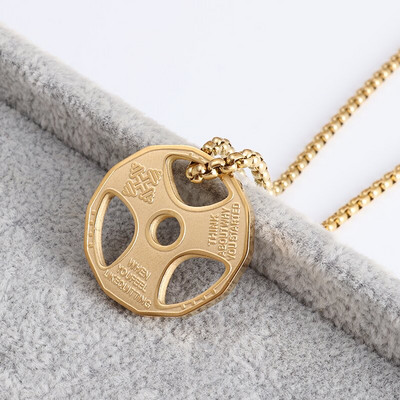 Visokokvalitetna ogrlica s privjeskom od poliranog titanijskog čelika Vojna marka Ogrlica s natpisom pseća oznaka, muški ležerni nakit