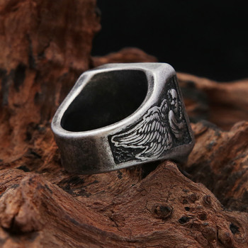 Gothic Vintage Stainless Steel Scythe Death Skull Rings for Men Women Punk Biker Skull Ring Fashion Party Jewelry Gift едро