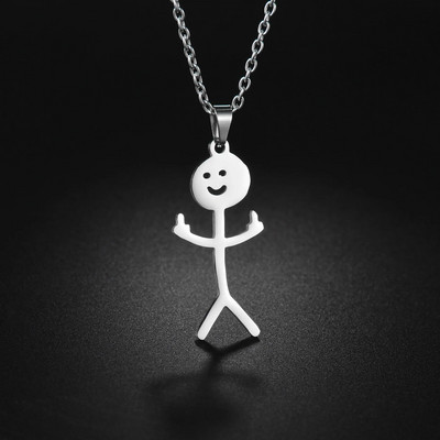 Uniszex rozsdamentes egyedi acél borotvapenge formájú medál nyaklánc férfi hip-hop dog nyakláncok vadonatúj női medálok