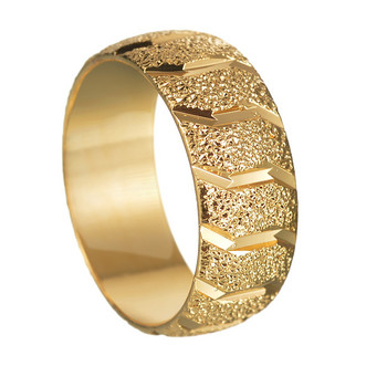 Ματ βέρες γάμου με ελαστικά για άνδρες Φαρδύ χρυσό χρώμα από ανοξείδωτο ατσάλι Ρομαντικό επετειακό γυναικεία κοσμήματα