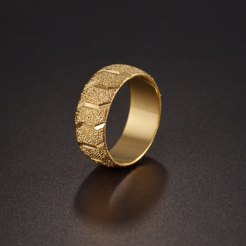 Матирани сватбени пръстени от гуми за мъже, широк златен цвят от неръждаема стомана, романтична годишнина, дамски бижута