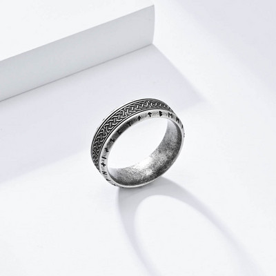 Vintage stila ziemeļu ķeltu mezglu gredzeni vīriešiem Sieviešu modes, vienkārši nerūsējošā tērauda vikingu rūnu gredzeni amuleti rotaslietas vairumtirdzniecība