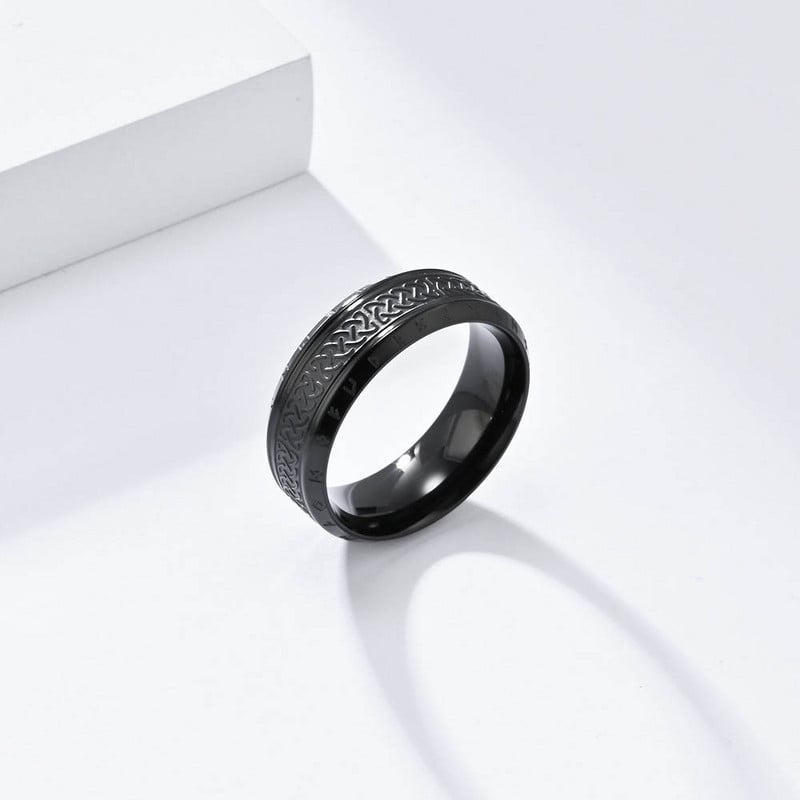 Vintage stila ziemeļu ķeltu mezglu gredzeni vīriešiem Sieviešu modes, vienkārši nerūsējošā tērauda vikingu rūnu gredzeni amuleti rotaslietas vairumtirdzniecība