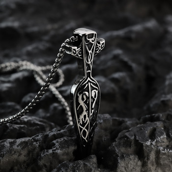 Viking Rune μενταγιόν από ατσάλι τιτανίου ins Κολιέ μόδας Ανδρικό και γυναικείο μινιμαλιστικό προστατευτικό Κοσμήματα κολιέ από ανοξείδωτο ατσάλι