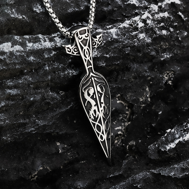 Viking Rune titaanist terasest ripats ins mood kaelakee meeste ja naiste minimalistlik kaitse, roostevabast terasest kaelakee ehted