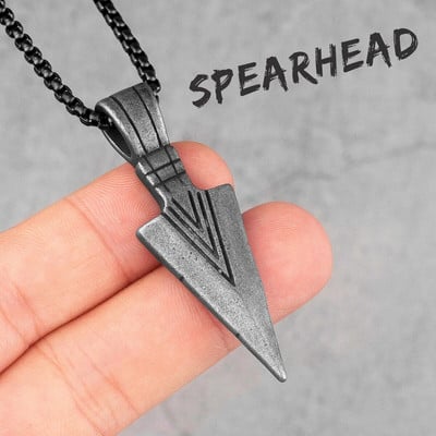 Spartan Spearhead Garas Vīriešu Kaklarotas Piekariņi Ķēdes Punk draugam Vīriešu Nerūsējošā tērauda Rotaslietas Radošuma Dāvana