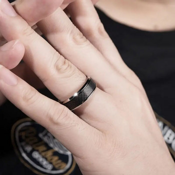 Νέο Δαχτυλίδι υψηλής ποιότητας από ανοξείδωτο ατσάλι, μαύρο λευκό δαχτυλίδι από δυτικό ατσάλι τιτανίου για κοσμήματα μόδας