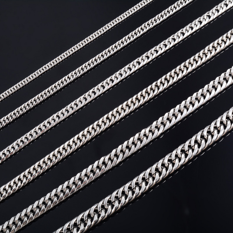 Meeste Punk Link Kuuba äärekett Hip Hop Boy Naistele Roostevabast terasest kaelakee Metallist ehted Aksessuaarid Heavy Choker