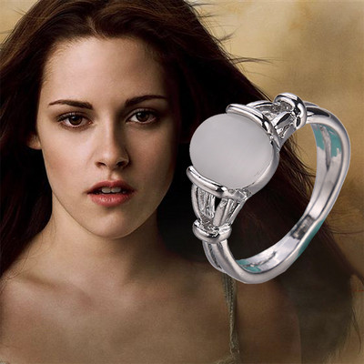 Twilight Saga Ring Bella Opál ezüstözött divat Hot New Simple Classic Movie Film Ékszer nőknek Női Nagyker