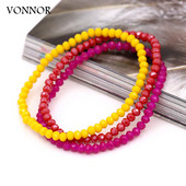 Värvilised kristallhelmestega käevõrud Mood Naiste randmeehted Mitmevärvilised kombineeritud käevõrud Boheemlased Aksessuaarid Kingitused