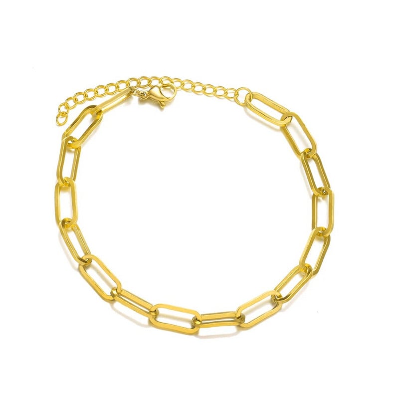 Nerūsējošā tērauda rokassprādzes Modes saspraudes saišu ķēde Viegla Luksusa Zelta Krāsa Šarms Rokassprādze Sievietēm Juvelierizstrādājumi Ballīte Izsmalcinātas Dāvanas