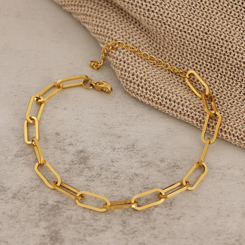 Nerūsējošā tērauda rokassprādzes Modes saspraudes saišu ķēde Viegla Luksusa Zelta Krāsa Šarms Rokassprādze Sievietēm Juvelierizstrādājumi Ballīte Izsmalcinātas Dāvanas