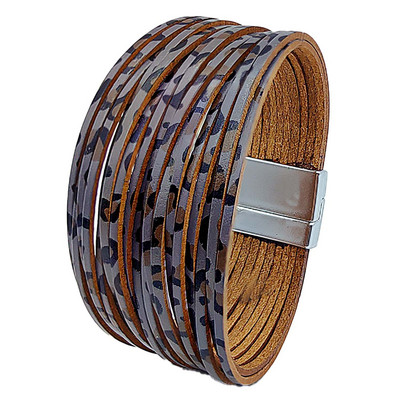 WYBU segavärvi mitmekihiline naiste käevõru Käsitsi valmistatud nahast käevõru naistele magnetpandlaga lai käevõru 2021 moeehted