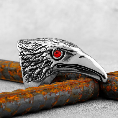 Gothic Punk Satanic Devil Skull Δαχτυλίδι ζώων Vintage Steampunk Ανδρικό δαχτυλίδι Viking από ανοξείδωτο ατσάλι Hiphop μοτοσυκλέτα κοσμήματα ποδηλάτης