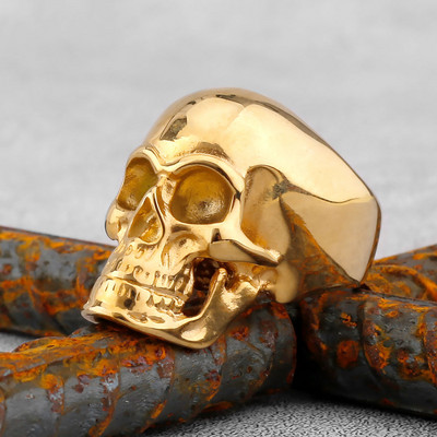 Gothic Punk Satanic Devil Skull Δαχτυλίδι ζώων Vintage Steampunk Ανδρικό δαχτυλίδι Viking από ανοξείδωτο ατσάλι Hiphop μοτοσυκλέτα κοσμήματα ποδηλάτης