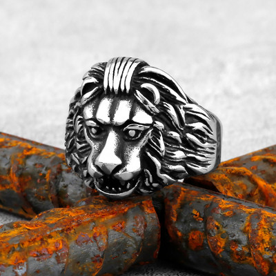 Gothic Punk Satanic Devil Skull Δαχτυλίδι ζώων Vintage Steampunk Ανδρικό δαχτυλίδι Viking από ανοξείδωτο ατσάλι Hiphop μοτοσυκλέτα κοσμήματα ποδηλάτης