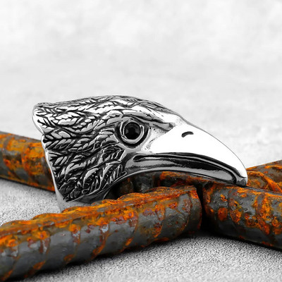 Gothic Punk Satanic Devil Skull Δαχτυλίδι ζώων Vintage Steampunk Ανδρικό δαχτυλίδι Viking από ανοξείδωτο ατσάλι Hiphop μοτοσυκλέτα κοσμήματα ποδηλάτης