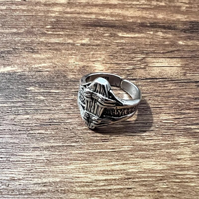 Vintage zārka spoku nags vampīra gredzens, velns, izgatavots vecs, regulējams, neitrāls, radoši rotaslietas