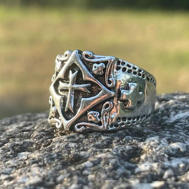 1 tk Vintage Fashion Cross Punk Mootorrataste Lihtsad Meeste Sõrmused Peokingitus Loomingulised ehted